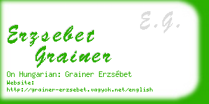 erzsebet grainer business card